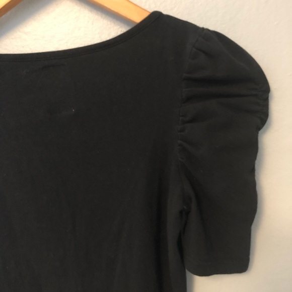 Zara Trafaluc black top poofy shoulder size small - Picture 6 of 6